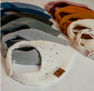 100% coton bébé bavoir bandana bavoirs en gros réglable lavable bébé alimentation bavoirs fabricants personnalisés - Product Image 1