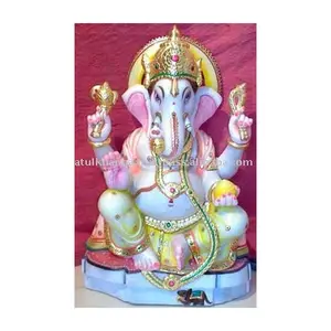 White Marble Ganesha <b>Statue</b> - Product Image 1