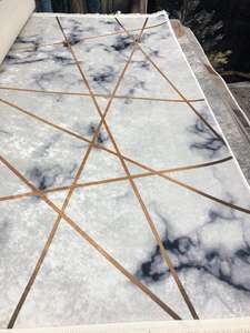 Modern CHROME Jet Machine Collection Reversible Printed Polyester Rug <b>Mat</b> Abstract Woven Technique for Home Bedroom Living Room - Product Image 3