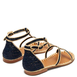 Moroccan <b>Raffia</b> <b>Sandal</b>, Natural <b>Raffia</b> Shoes Unique Handmade Collection - Product Image 1