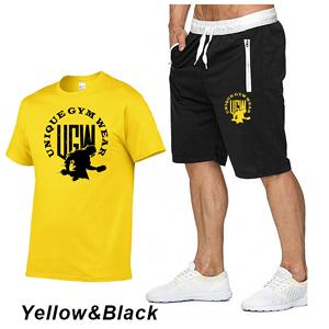 ชุดลำลองผู้ชาย 2 ชิ้น ผ้าฝ้ายออร์แกนิค 100% ระบายอากาศ แห้งเร็ว แขนสั้น คอกลม ลายการ์ตูน ไซส์ใหญ่ - Product Image 5