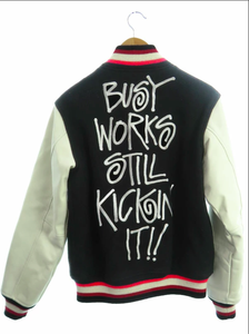 Chaqueta Universitaria de Lana Lisa/Personalizada con Diseño Personalizado, Colores Personalizados, Mangas de Cuero Puro para Hombre, Chaquetas Letterman - Product Image 5