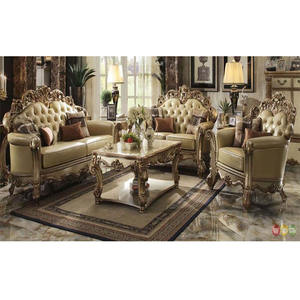 Ensemble de canapés de salon de style français luxueux, style moderne, bois de teck de style indien, taille personnalisée, couleur personnalisée, utilisation pour les événements, dessin - Product Image 1