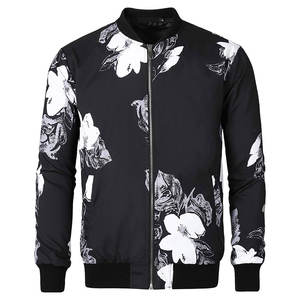 Veste bomber d'hiver pour homme en polyester et élasthanne, style tendance, coupe ajustée, respirante, séchage rapide, col en V, couleur personnalisée, logo personnalisé, vente en gros - Product Image 5