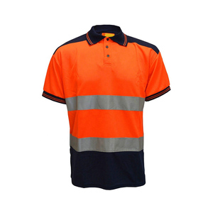 High Visibility Lightweight <b>Reflective</b> Safety Polo Shirt Long Sleeve with Polo Neck Polyester Material for Security Workers - Product Image 6