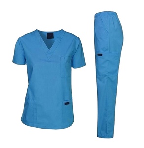 Uniformes Médicos Personalizados con Logotipo, de Buena Calidad y Gran Venta, 100% Algodón, Conjuntos de Uniformes para Personal de Hospital para Mujer - Product Image 1