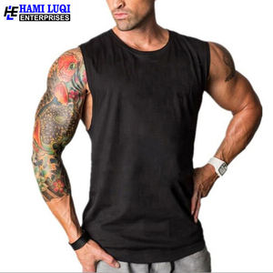 Camiseta sin mangas deportiva para hombre, camiseta de entrenamiento de punto con estampado informal transpirable de secado rápido y logotipo personalizado, suministro OEM de talla grande - Product Image 3
