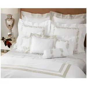 Wholesale Embroidery Duvet Cover Set Embroidery Duvet Bedding Set High Quality White Cotton Luxury Quilt Cover &pillowcases set