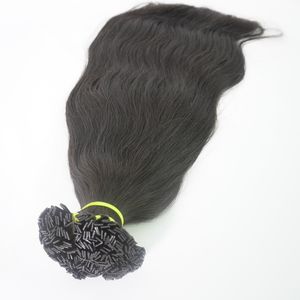 ขายส่ง2021!!! ปลายแบนธรรมชาติสีดำต่อผม100% เวียดนามเวอร์จินมนุษย์ผม - Product Image 3