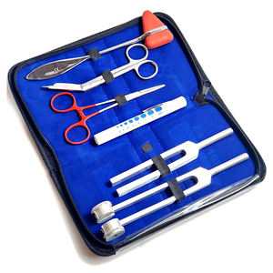 ชุดส้อมเสียงสำหรับวินิจฉัยทางระบบประสาทแบบมืออาชีพของเยอรมัน 6 ชิ้น รุ่น C 128 + C 512 ทำจากสแตนเลส พร้อมกล่องหนัง - Product Image 1