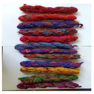 Riciclati sari filati di seta fatto da rifiuti adatto per i filati di seta e fibra di negozi