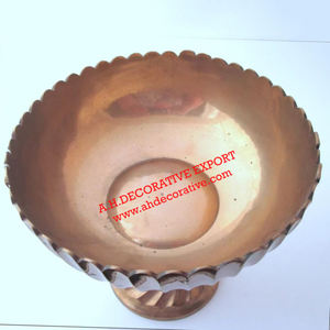 Bol à piédestal Antique en cuivre de haute qualité, décoration de mariage, en aluminium massif, taille personnalisée - Product Image 3