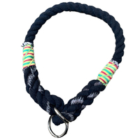 Collier de chien en corde multicolore naturel tressé fait à la main nouveau Design coton colliers pour animaux de compagnie avec accessoires à mousqueton en or pour chiens