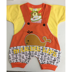 Conjunto de ropa con estampado de dibujos animados para bebés y niñas, 100% algodón, para todo el mes - Product Image 1