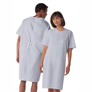 Vestidos de algodón de alta calidad para pacientes de hospital, venta al por mayor, de manga corta - Product Image 1
