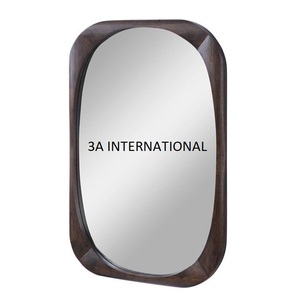 Marco de espejo de tamaño mediano con acabado pintado de Color de flor de aspecto real para artículo de decoración del hogar Marco de espejo de madera de forma Rectangular - Product Image 2