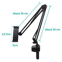 Support de bureau flexible en alliage d'aluminium réglable pour téléphone et tablette, compatible mains libres, pour iPad de 4 à 12,9 pouces