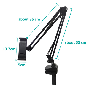 Có thể điều chỉnh nhôm hợp kim cổ ngỗng khung cánh tay cho điện thoại máy tính bảng bàn đứng linh hoạt gắn giường làm việc <span class=keywords><strong>iPad</strong></span> Điện thoại di động tương thích - Product Image 2