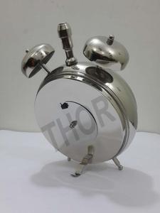 Horloge de Table en argent, ajustable, avec alarme de réveil, finition argentée, pour le bureau, la maison, le salon, décoration de la maison - Product Image 4
