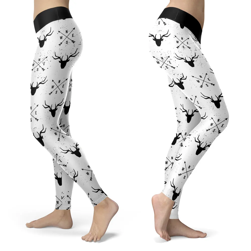 Leggings de cintura alta personalizadas, qualidade profissional, nylon e spandex, para academia e yoga