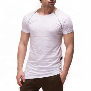 T-shirt unisexe en coton/fibre de bambou à col en V, tricoté, faible MOQ, décontracté, avec logo imprimé personnalisé et caractéristiques écologiques - Product Image 4