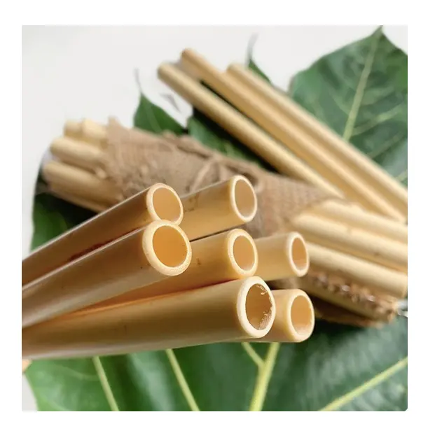 Organik çevre dostu en çok satan yeniden kullanılabilir doğal biyobozunur bambu pipet ihracat için hazır