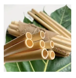 Organik Ramah Lingkungan Penjualan Terbaik Reusable Natural Bambu Minum Sedotan Siap untuk Ekspor