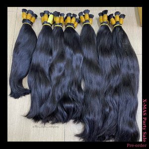 Mèches naturelles lisses et vierges noir — queen beauty, 100% cheveux humains vierges, Double Drawn, vente en gros - Product Image 6
