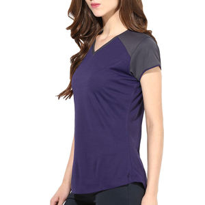 T-shirt à manches courtes pour femmes, haut décontracté, en coton, à col ras du cou, personnalisé, Premium, OEM - Product Image 4