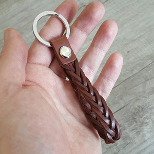 Trendy Braided <b>Leather</b> <b>Keychain</b> - Product Image 1