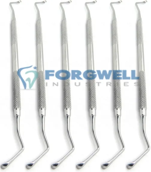 สแตนเลส Lucas ทันตกรรมผ่าตัดกระดูก Curettes คู่ Instruments โดย Forgwell Industries