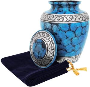 Souvenirs pour toujours Classique Bleu Adulte Style Américain Urne de Crémation Souvenirs pour Cendres Humaines à Vendre - Product Image 2