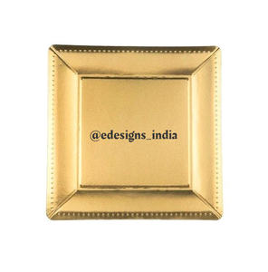 Plaque de chargeur en métal indienne, de forme ronde, décorative, sous la assiette, économique, de styliste, meilleur plateau de service - Product Image 4