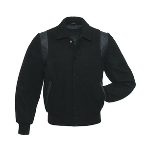 Vestes universitaires de l'équipe de baseball du secondaire sur mesure pour les enfants vente en gros Vestes en cuir d'hiver avec fermeture éclair Options de taille supérieure - Product Image 1