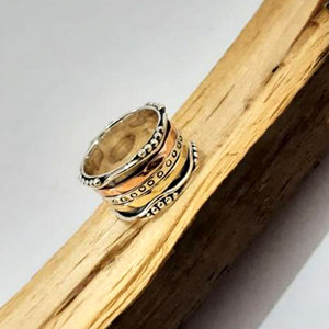 Trendy Design High Quality <b>Spinner</b> Handmade <b>Ring</b> 925 Sterling Silver Jewelry Wholesale Factory Price - Product Image 2