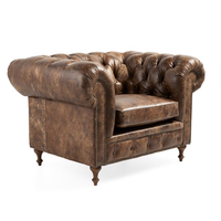 Canapé Chesterfield à un siège en cuir PU de luxe pour le salon à domicile