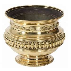 Planteur de fleurs en laiton antique, SIMPLE, décoration de maison - Product Image 2