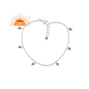 Best Selling 2026 Fine <b>Sterling</b> <b>Silver</b> Natural Labradorite Gemstone <b>Bracelet</b> For <b>Women</b> Jewelry Manufacturer - Product Image 1