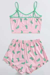 ชุดนอนผ้าโพลีเอสเตอร์/คอตตอน ระบายอากาศ แห้งเร็ว เอวยางยืด สำหรับผู้หญิง คอลเลคชั่นฤดูร้อน จาก Lennox Fashion - Product Image 3