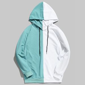 Men Fashion Two Colors Split Joint Sweatshirt Pullover Street wear men's <b>hoodies</b> - Product Image 4