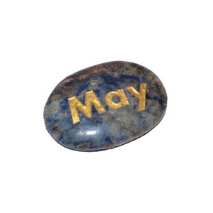 Achetez une pierre de Sodalite gravée en mai |   Pierre de Sodalite gravée à bas prix |   Obtenez une Pierre de Sodalite Gravée de Mai pour la Guérison - Product Image 1