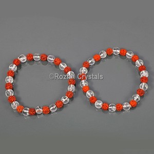 Best Value of Crystal Energy with Rudraksa Gemstone <b>Bracelet</b> : Crystal Energy with Rudraksa Gemstone <b>Bracelet</b> For Sale - Product Image 1