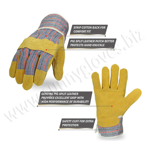 Cowhide spilt heavy duty industrial safety <b>driver</b> working leather welding <b>gloves</b> - Product Image 1