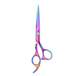 Ciseaux de barbier professionnels en acier inoxydable, Instruments de beauté, de couleur arc-en-ciel, pour la coiffure et les cheveux, CE ISO - Product Image 1