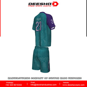 Uniformes de sport unisexes personnalisés de haute qualité en gros, 100% polyester, imprimés, résistants à l'eau, antibactériens, sans couture, séchage rapide - Product Image 3