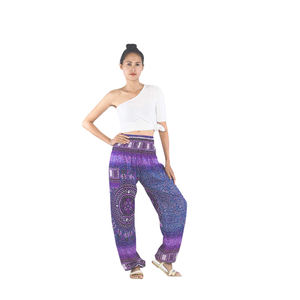 Pantalones harén de estilo Tribal dashiki para mujer, ropa, color púrpura, PP0004, 020060, 06, listo para enviar - Product Image 1