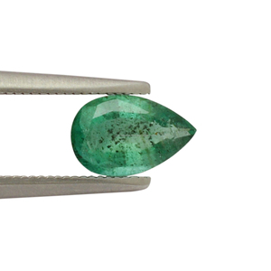 1,19 Cts corte de pera certificada piedra preciosa suelta 100% piedra preciosa Esmeralda zambiana natural lista para ajuste de joyería proveedor al por mayor - Product Image 1