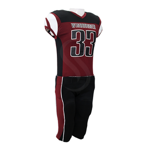 Uniforme de football américain personnalisable de qualité supérieure, faible MOQ, nouveau modèle, jersey de football en polyester/nylon à séchage rapide avec pantalon - Product Image 2