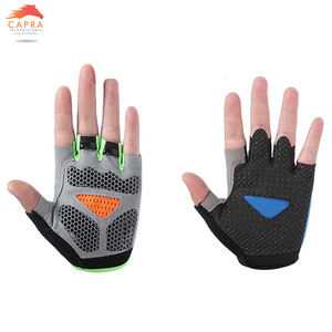 Gants de gymnastique respirants en maille et antidérapants à demi-doigts en cuir pour le sport et le cyclisme - Product Image 6