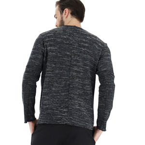 เสื้อสเวตเตอร์ซิปหน้าอะคริลิก30% โพลีเอสเตอร์ผ้าฝ้าย40% พร้อมผ้ากันลมเย็บติดด้านหลังสำหรับฤดูหนาว - Product Image 2